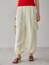 SATIN CARGO PANTS