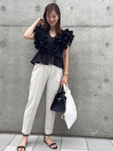 【阪急うめだ本店 POP UP】RAFFLE FRILL TOPS（BLACK）