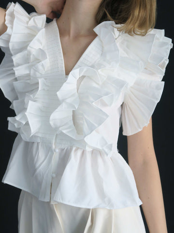 RAFFLE FRILL TOPS (IVORY) – AMOMMA