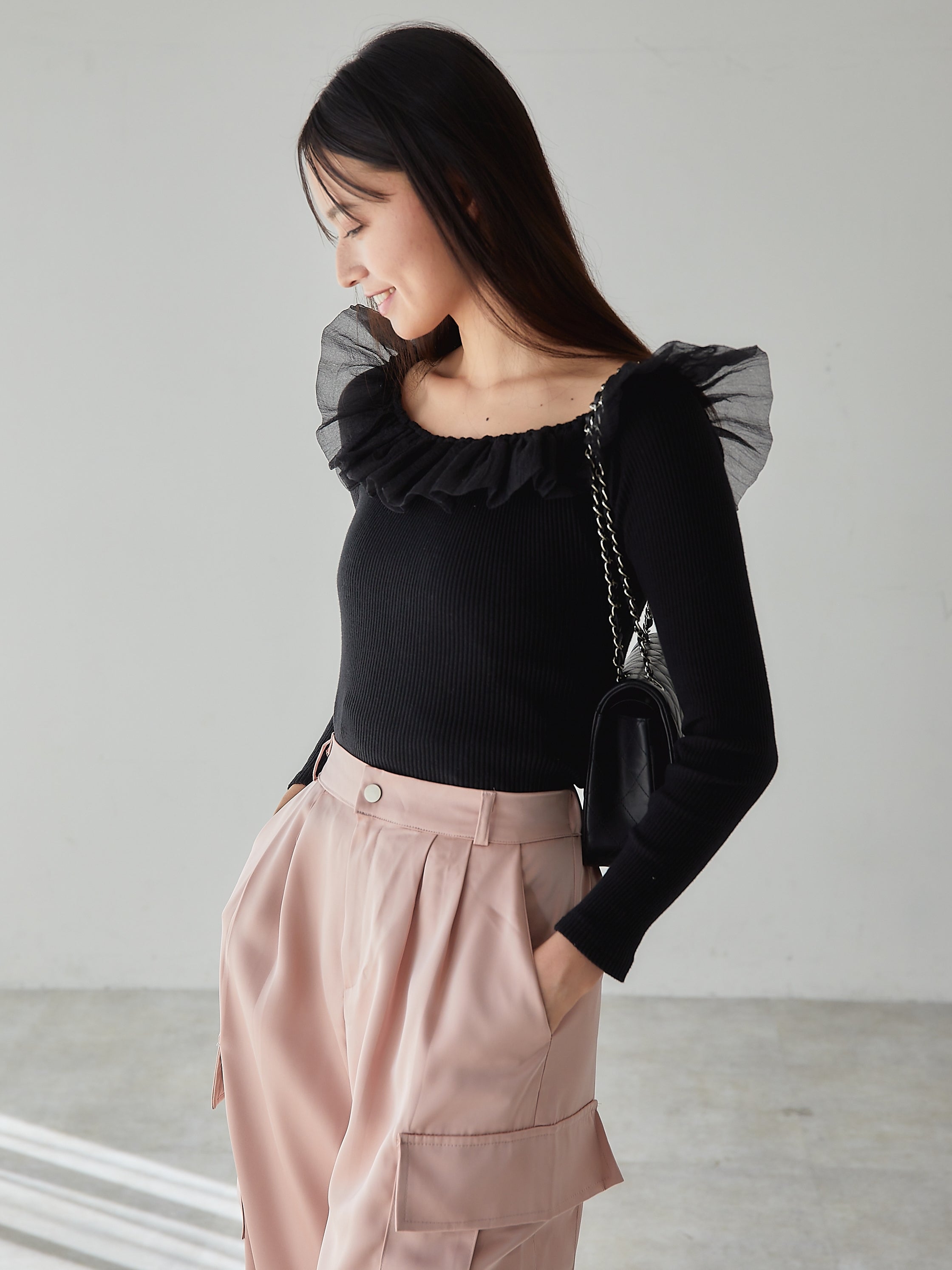 TULLE SHOULDER TOPS