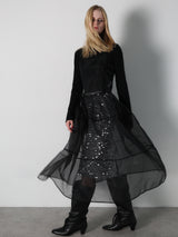 lace up sheer corset dress