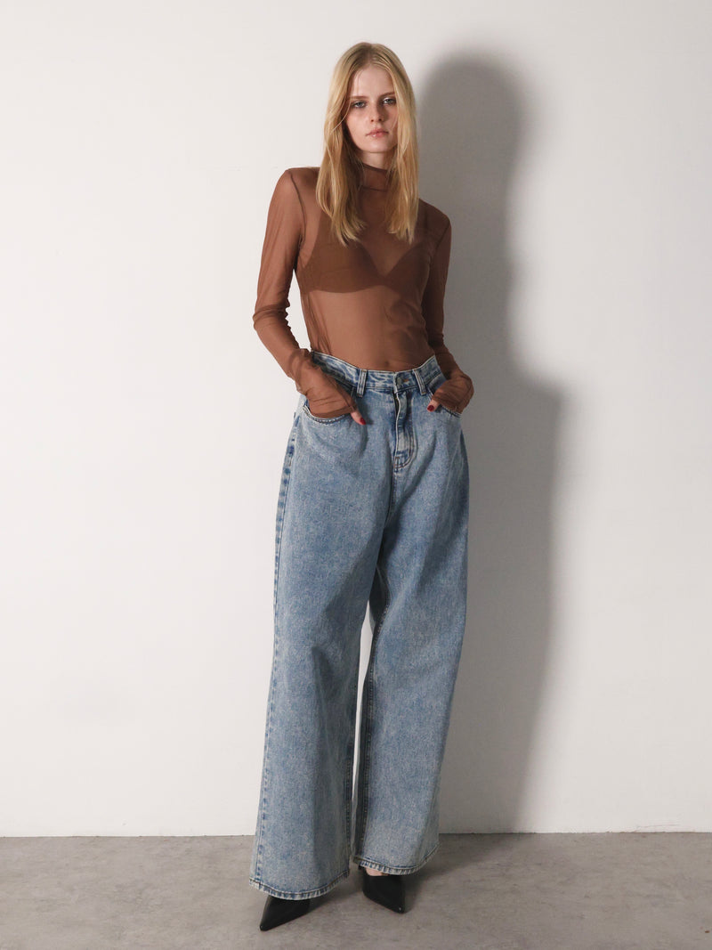 long sleeve sheer tops