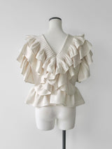 SATIN RAFFLE FRILL TOPS