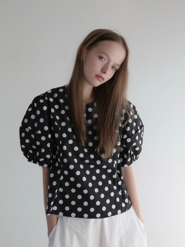 polka dot blouse