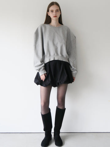 puff sleeve sweat (grey) – AMOMMA