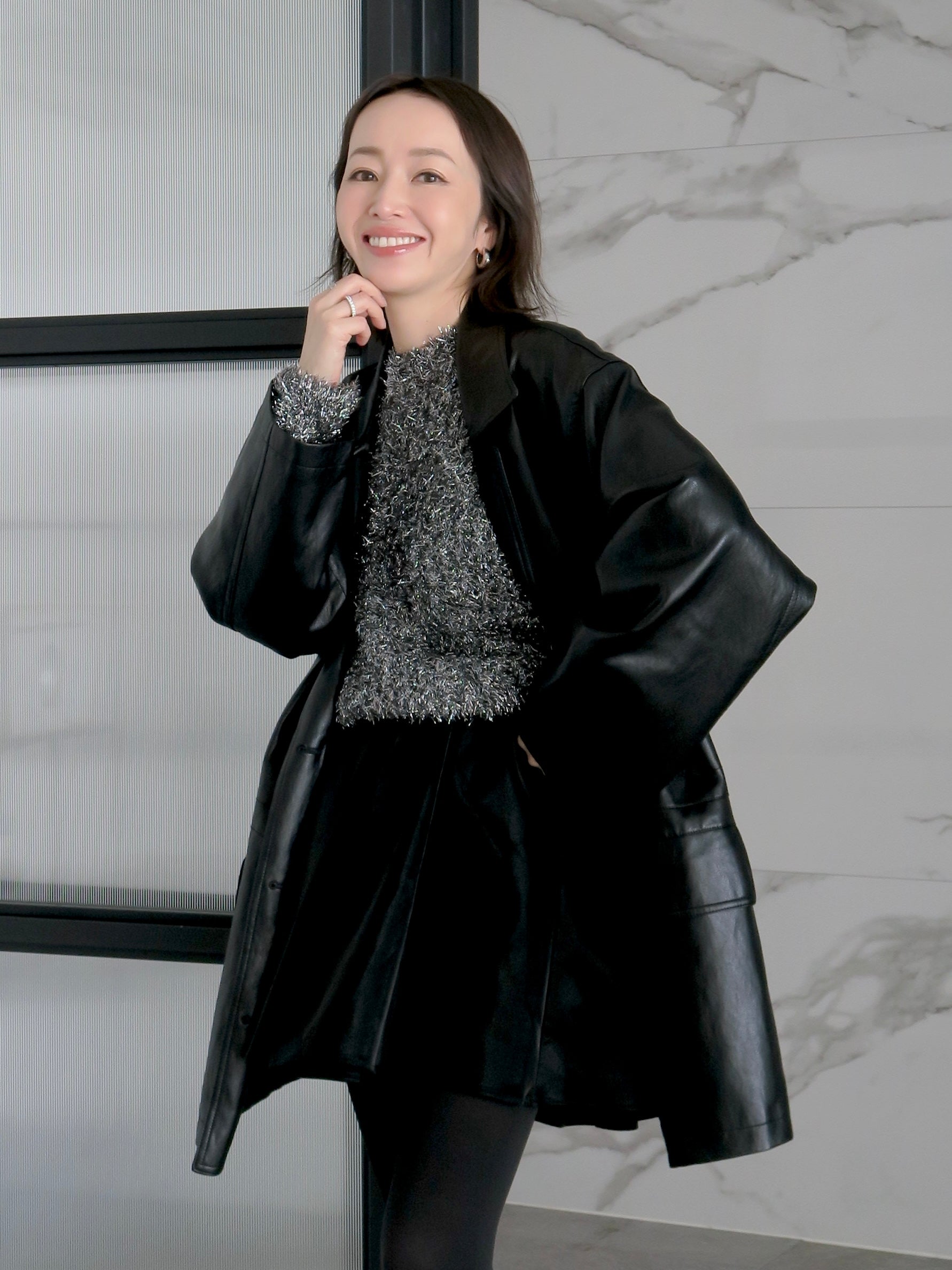 glitter round neck knit – AMOMMA