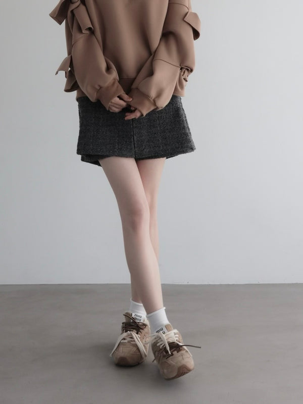 lame tweed short pants