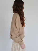 PUFF SLEEVE SWEAT - 起毛なし -