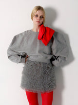 puff sleeve sweat - 裏起毛 -