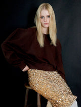 puff sleeve sweat - 起毛なし -