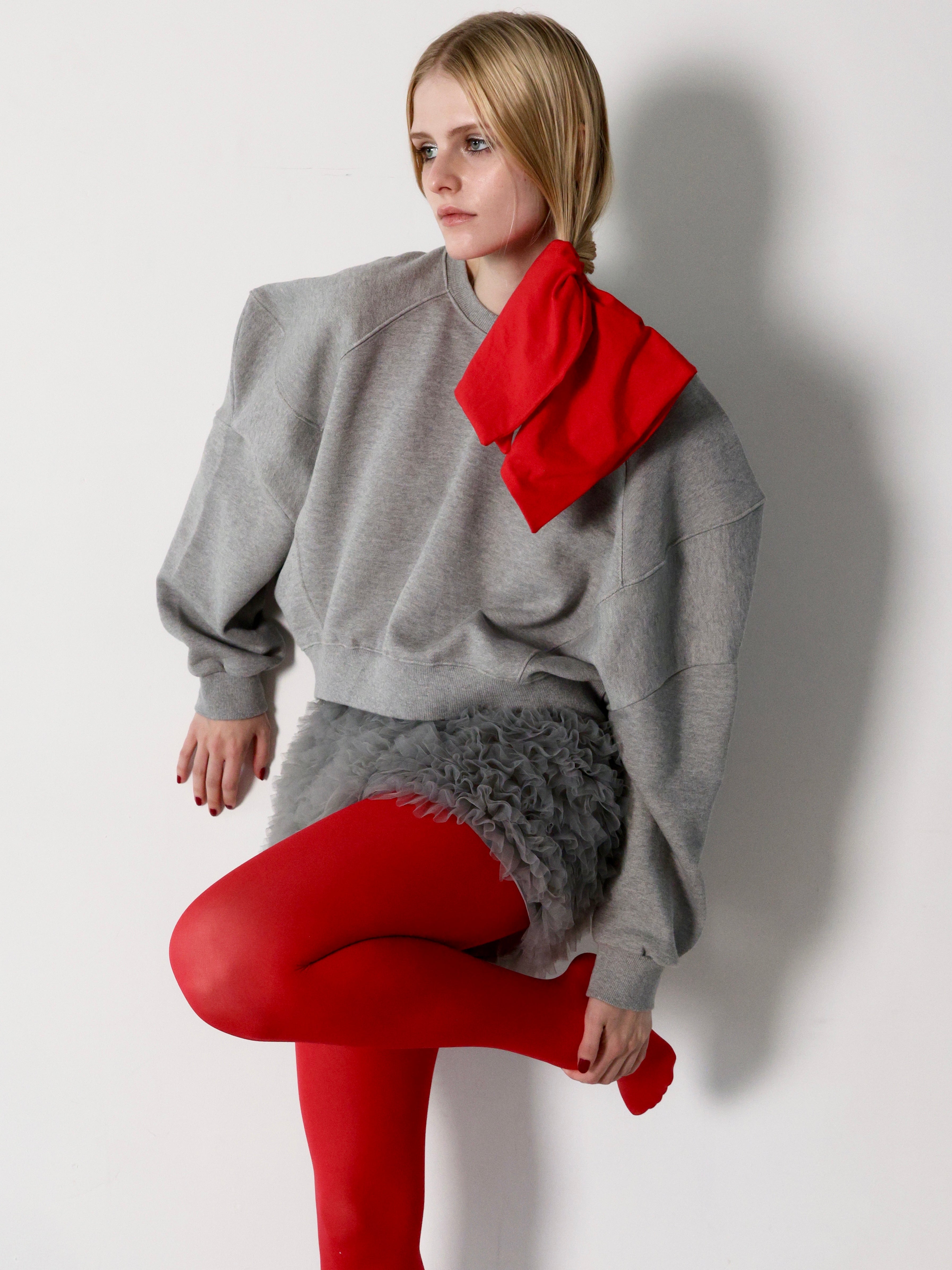 puff sleeve sweat - 裏起毛 - – AMOMMA