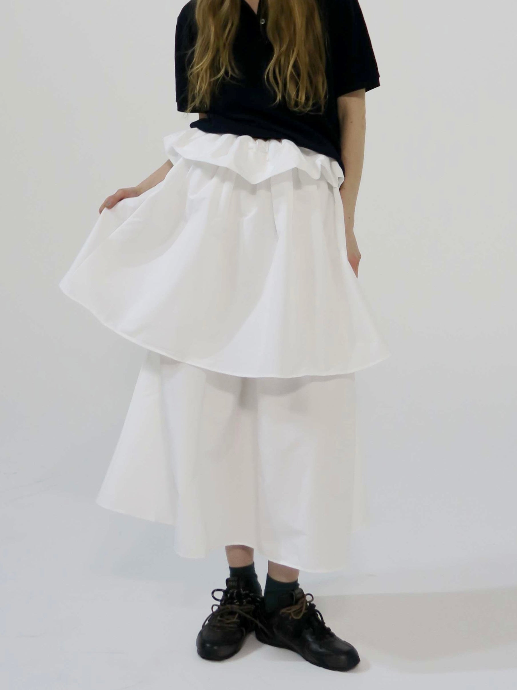 AMOMMA VOLUME UP FLARE SKIRT ファッション