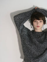 【阪急うめだ本店 POP UP】GLITTER ROUND NECK KNIT (GREY)