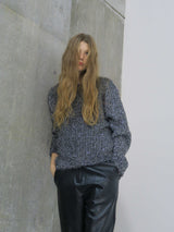 【阪急うめだ本店 POP UP】GLITTER ROUND NECK KNIT (GREY)