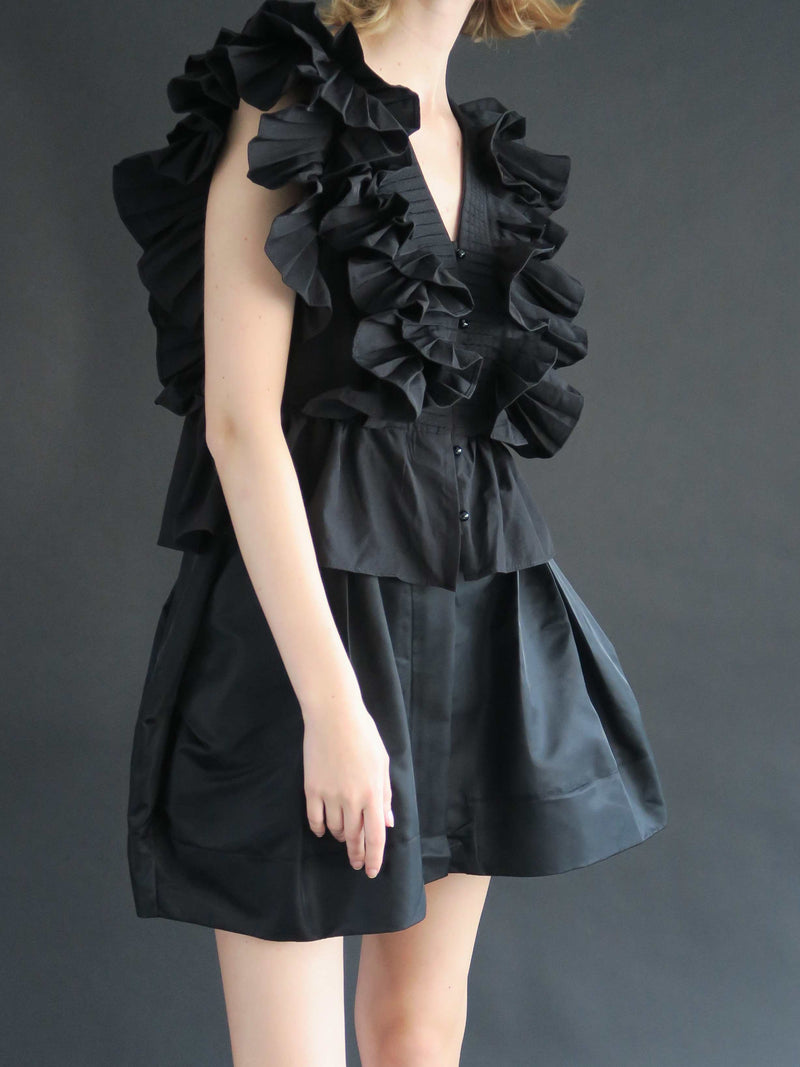 【阪急うめだ本店 POP UP】RAFFLE FRILL TOPS（BLACK）