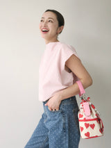 cropped balloon sleeveless tops