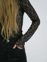 【阪急うめだ本店 POP UP】BACK OPEN LACE TOPS (BLACK)