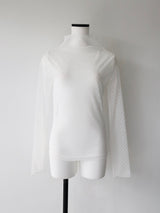 pin dot see through long tee