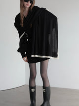 v neck sweat mini dress
