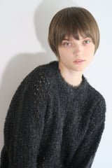 【阪急うめだ本店 POP UP】GLITTER ROUND NECK KNIT (GREY)