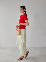 SATIN CARGO PANTS