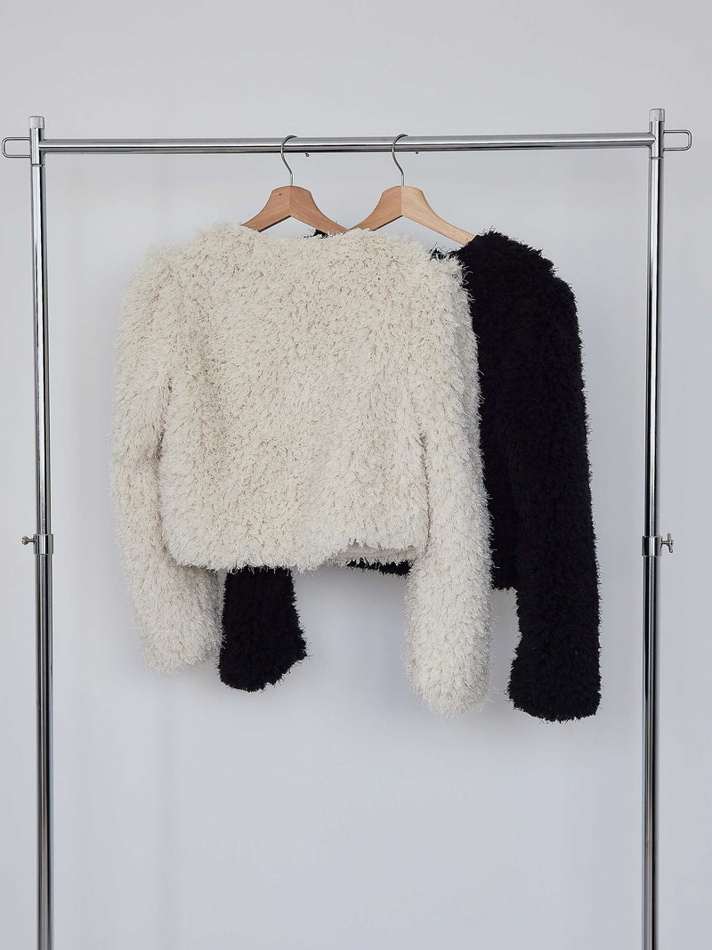 VELOUR RIBBON FUR LIGHT COAT
