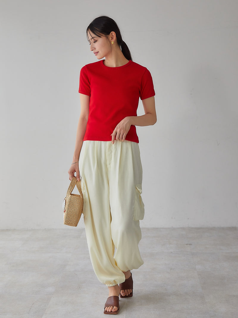 SATIN CARGO PANTS