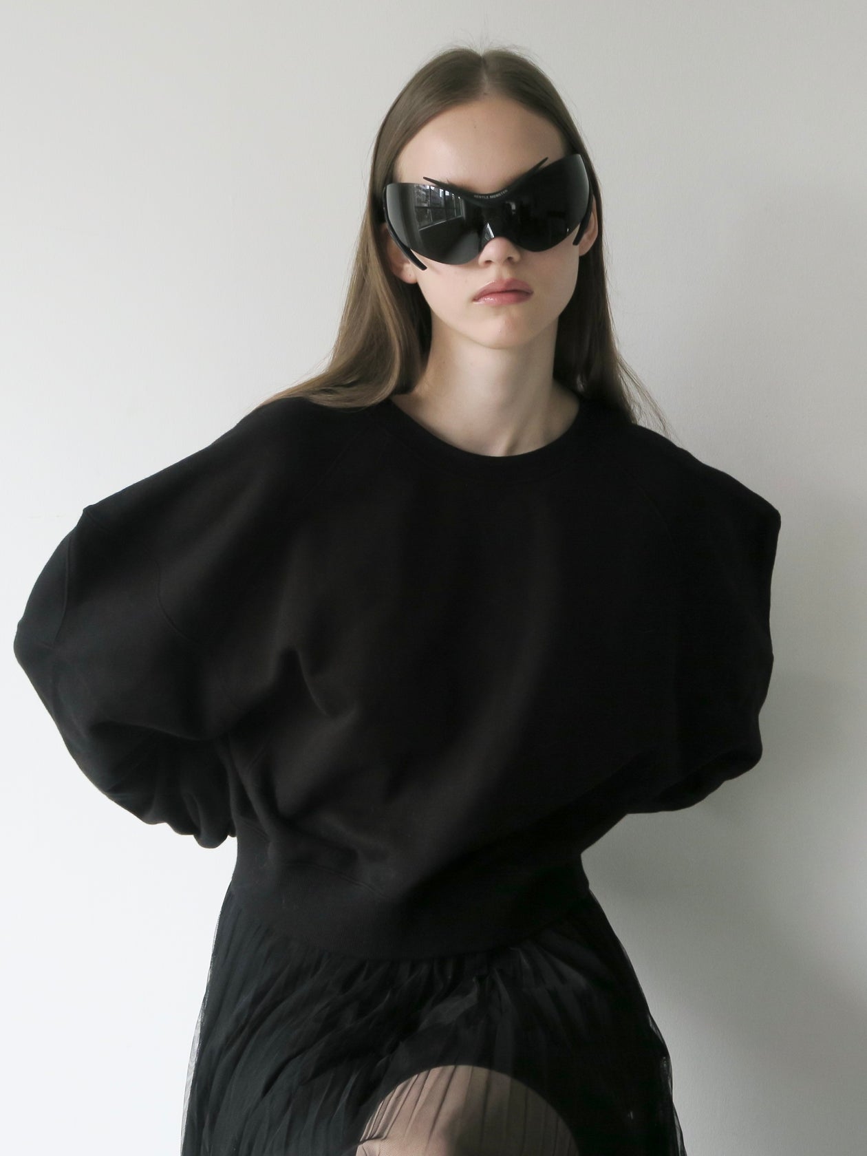 PUFF SLEEVE SWEAT (BLACK) – AMOMMA