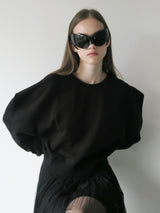 puff sleeve sweat - 裏起毛 -