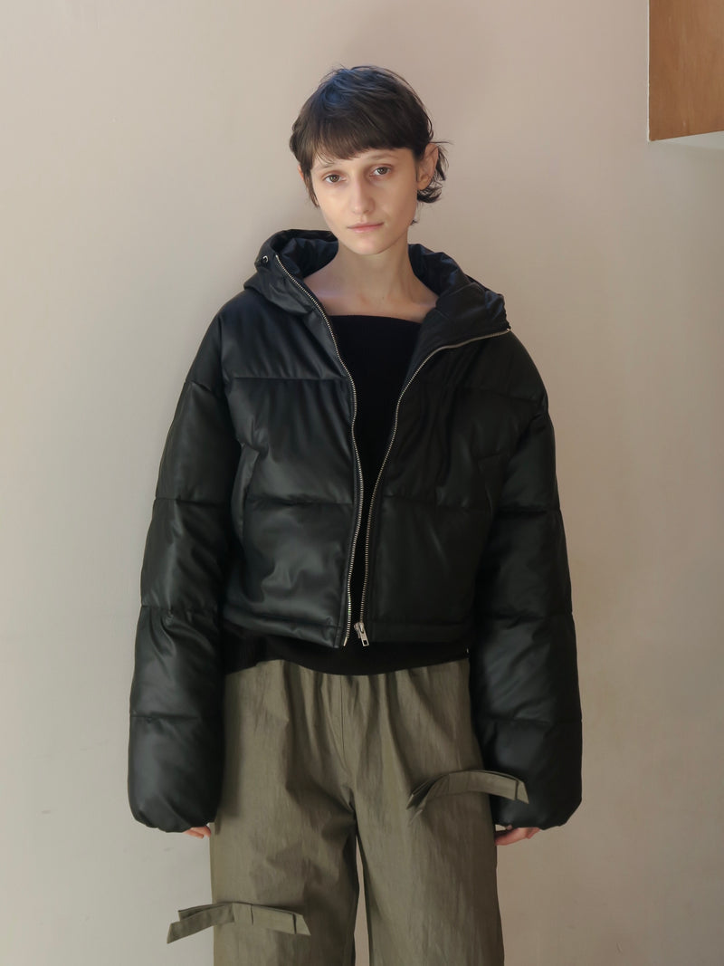 VOLUME HOODIE SHORT DOWN JACKET