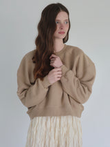 PUFF SLEEVE SWEAT - 起毛なし -