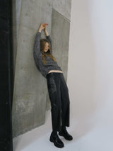 【阪急うめだ本店 POP UP】GLITTER ROUND NECK KNIT (GREY)