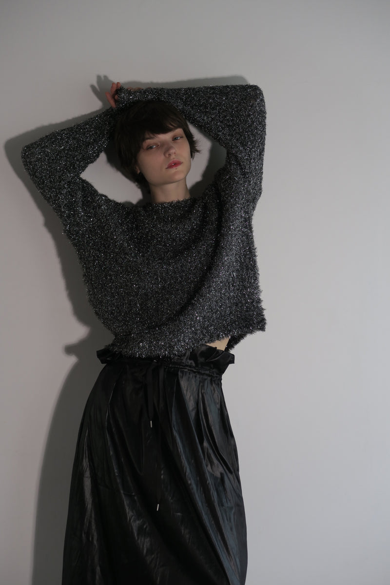 【阪急うめだ本店 POP UP】GLITTER ROUND NECK KNIT (GREY)