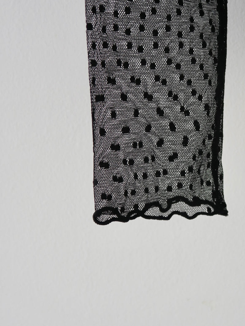 pin dot see through long tee