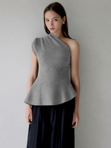 DRAPE PEPLUM KNIT