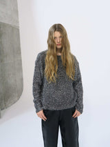 【阪急うめだ本店 POP UP】GLITTER ROUND NECK KNIT (GREY)