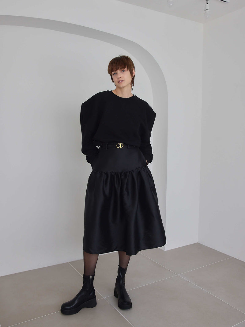 【阪急うめだ本店POP UP】 PUFF SLEEVE SWEAT (BLACK)