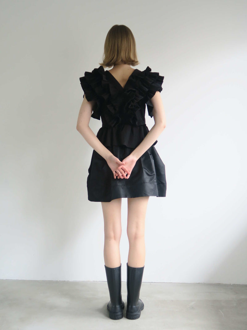 【阪急うめだ本店 POP UP】RAFFLE FRILL TOPS（BLACK）