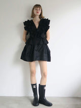 【阪急うめだ本店 POP UP】RAFFLE FRILL TOPS（BLACK）