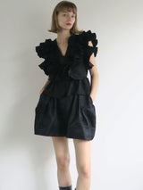 【阪急うめだ本店 POP UP】RAFFLE FRILL TOPS（BLACK）