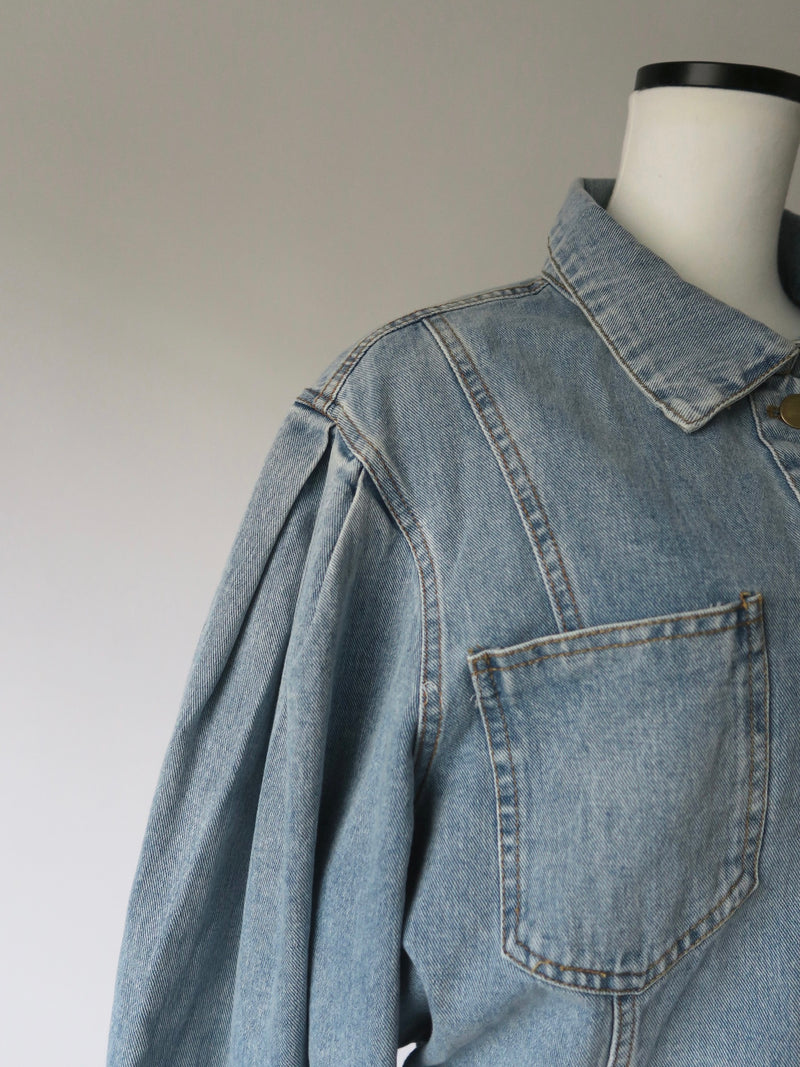 再入荷 / PUFF SLEEVE DENIM JACKET