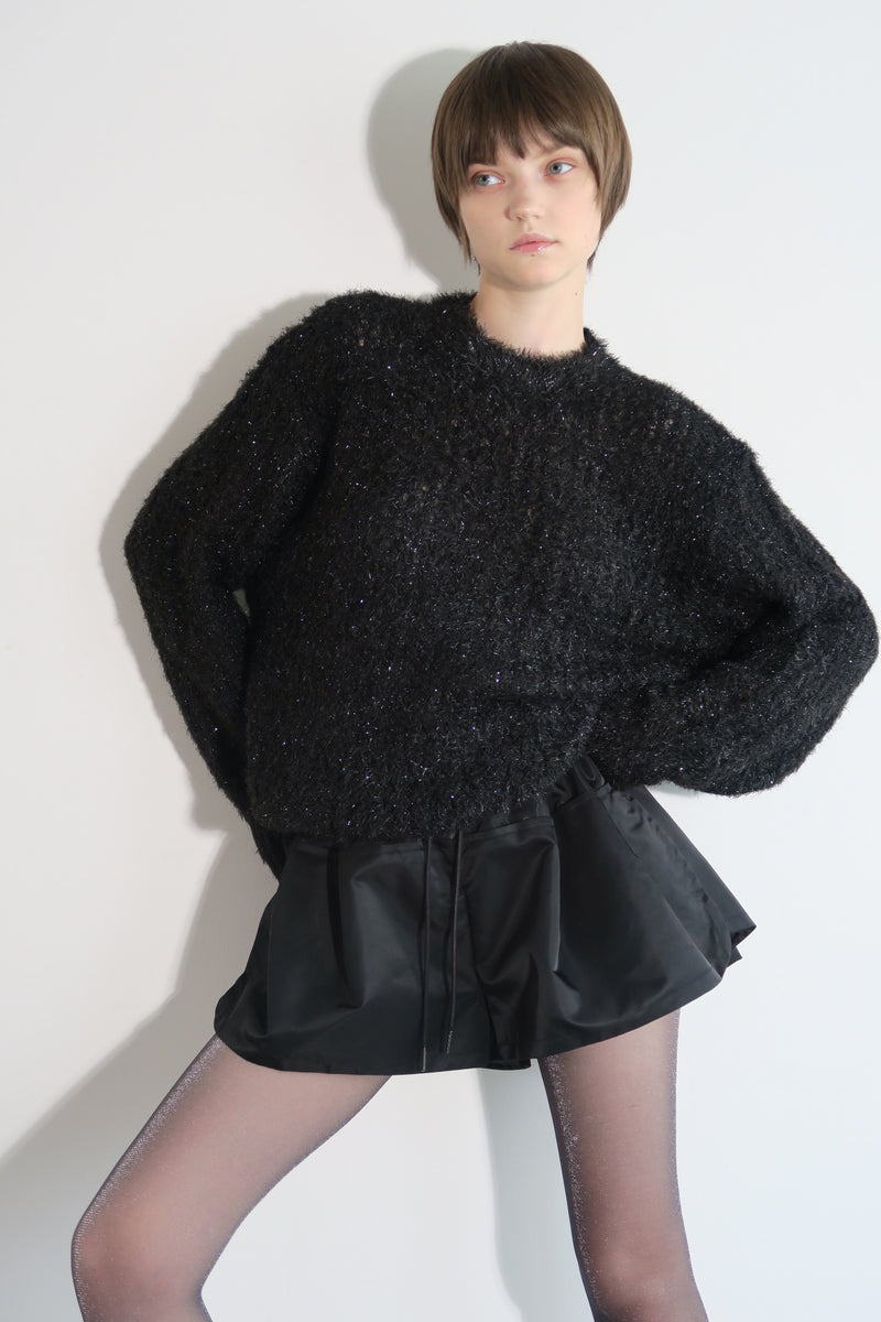 【阪急うめだ本店 POP UP】GLITTER ROUND NECK KNIT (GREY)