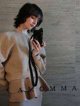PUFF SLEEVE SWEAT - 起毛なし -