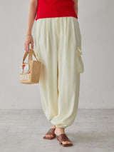 SATIN CARGO PANTS