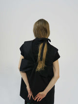 【阪急うめだ本店 POP UP】BACK RIBBON GILET (BLACK)