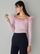 TULLE SHOULDER TOPS