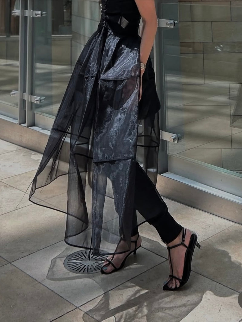 lace up sheer corset dress