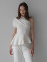 DRAPE PEPLUM KNIT