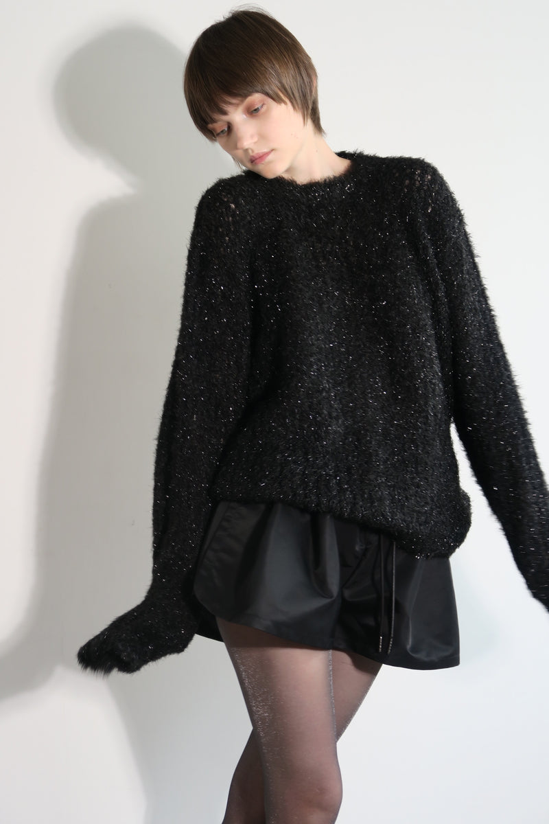 【阪急うめだ本店 POP UP】GLITTER ROUND NECK KNIT (GREY)