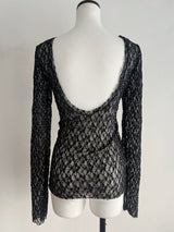 【阪急うめだ本店 POP UP】BACK OPEN LACE TOPS (BLACK)